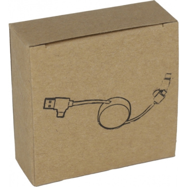 Logo trade promotional merchandise image of: Bamboo charging cable GRONINGEN