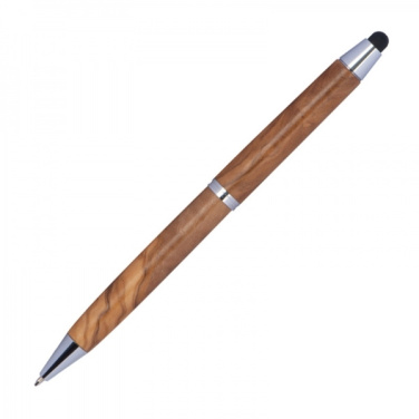 Logotrade promotional product picture of: Wooden ballpen with touch function ERFURT