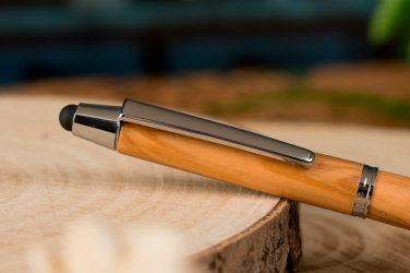 Logotrade corporate gifts photo of: Wooden ballpen with touch function ERFURT