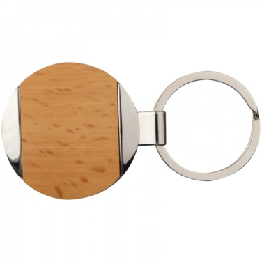 Logo trade promotional gifts picture of: Wooden keyring LANGHAUS