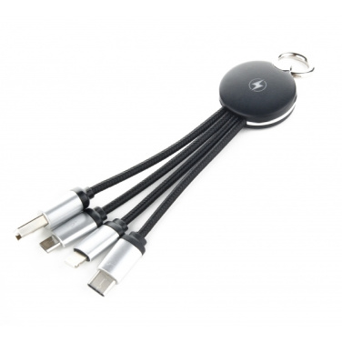 Logotrade advertising product picture of: 3in1 cable with enlighted logo for engraving, RXD-368