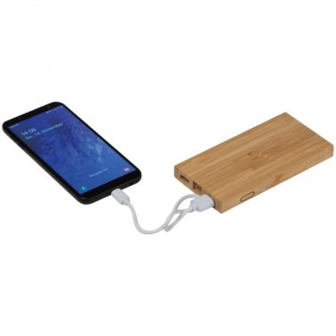 Logotrade business gifts photo of: Bamboo power bank KATOWICE