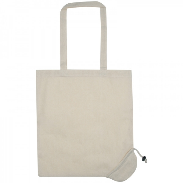Logo trade promotional giveaways picture of: Foldable cotton bag KLEHOLM