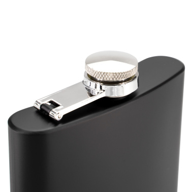 Logotrade promotional item image of: Hip flask OLYMPOS Schwarzwolf