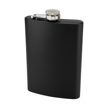 Logo trade promotional giveaways picture of: Hip flask OLYMPOS Schwarzwolf