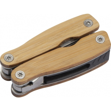Logo trade corporate gifts picture of: Multifunction tool bamboo LEEDS