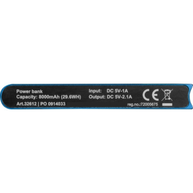 Logotrade promotional item picture of: Power bank 8 000 mAh WOLFSBERG