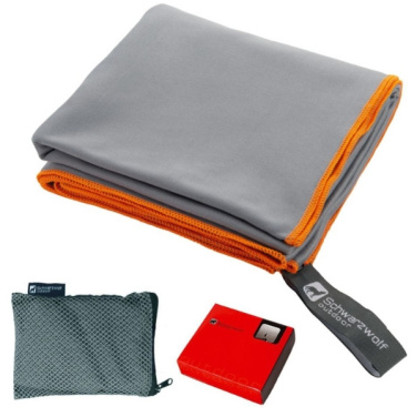 Logo trade promotional items image of: Towel MALAREN Schwarzwolf