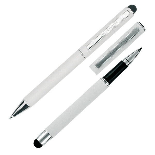 Logotrade advertising product image of: Writing set ballpoint pen & roller soft touch CLAUDIE