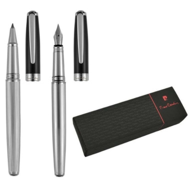 Logotrade promotional item image of: Writing set fountain pen & roller CHRISTOPHE Pierre Cardin