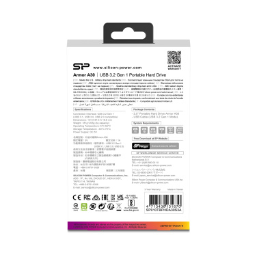 Logotrade promotional merchandise image of: Hard Disc Silicon Power Armor A30 2TB