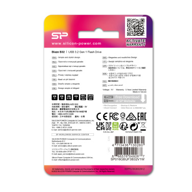 Logo trade business gift photo of: PENDRIVE SILICON POWER B32 3.2