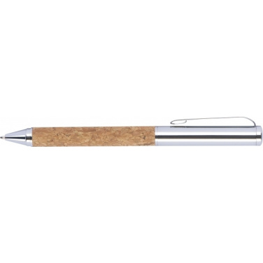 Logotrade promotional product picture of: Twist-ballpen metal and cork LILLEHAMMER