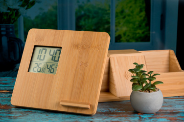 Logotrade corporate gifts photo of: Bamboo weather station GRANADA