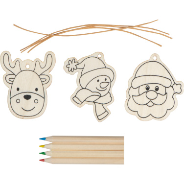 Logotrade promotional item picture of: Christmas tree tag painting set DRESDEN