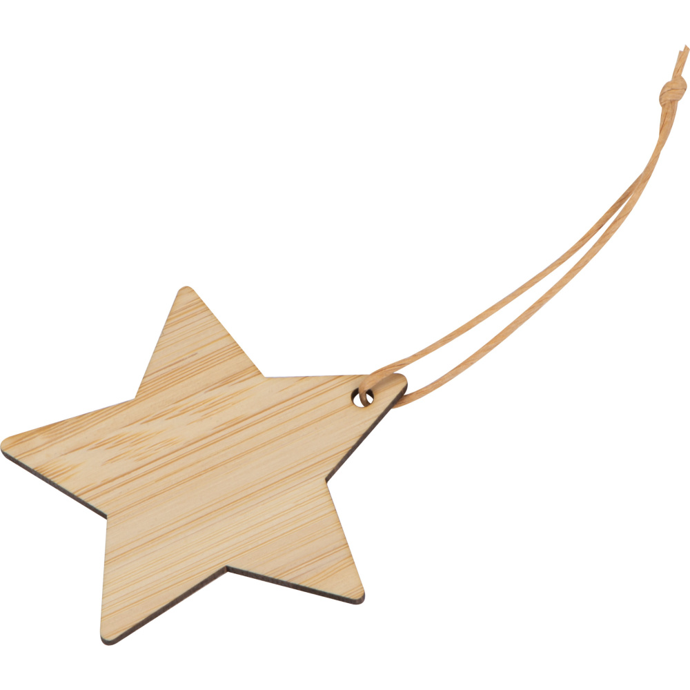 Logotrade promotional item image of: Bamboo star pendant FOGGIA