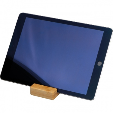 Logo trade promotional gift photo of: Bamboo smartphone holder SAN SEBASTIAN