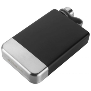 Logo trade promotional item photo of: Hip flask set TAHAT Schwarzwolf