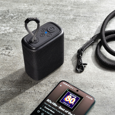 Logotrade promotional merchandise photo of: Waterproof bluetooth speaker HARDEOL Schwarzwolf
