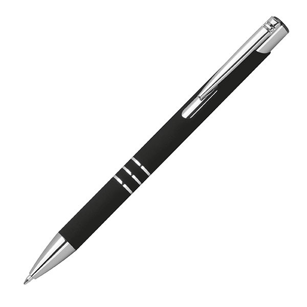 Logo trade promotional product photo of: Semi gel pen soft touch DUNMORE