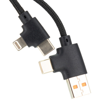 Logo trade advertising products image of: 4in1 long wooden cable with elighted logo for engraving