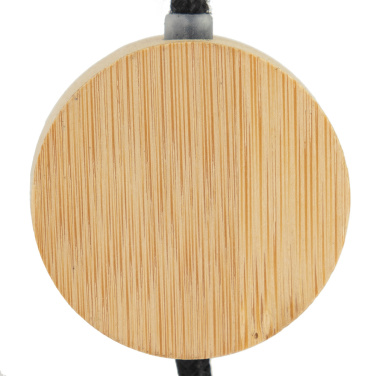 Logotrade promotional item image of: 4in1 long wooden cable with elighted logo for engraving