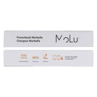 Logo trade business gifts image of: Power bank 20 000 mAh MARABELLA MoLu