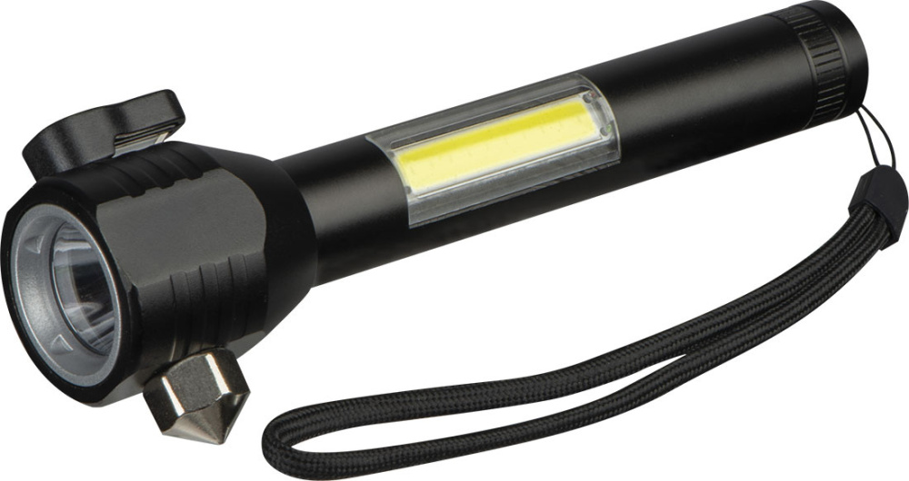 Logo trade promotional merchandise photo of: Rechargeable flashlight Trent