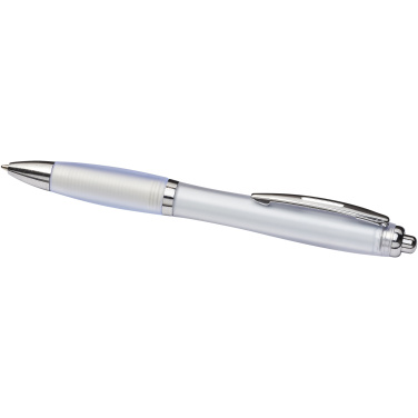 Logo trade promotional products picture of: Curvy ballpoint pen with frosted barrel and grip