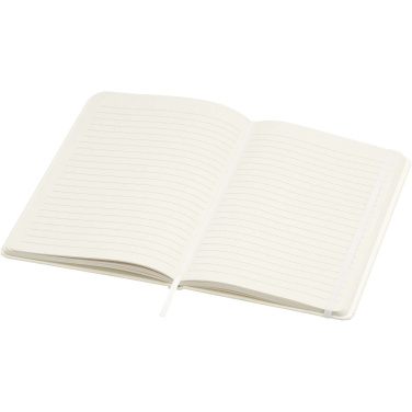 Logo trade advertising products image of: Bass A5 recycled hard cover notebook with lined pages