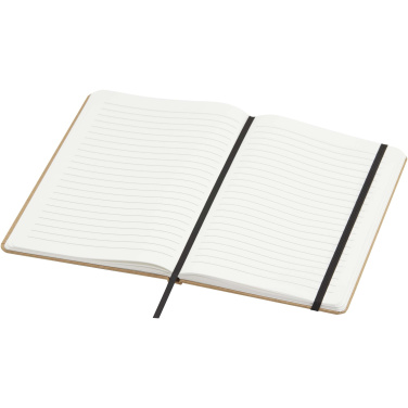 Logo trade business gift photo of: Holm A5 stone paper hard cover notebook with lined pages