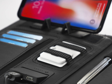 Logo trade corporate gifts image of: HERMANO Power Bank Organizer 54713000
