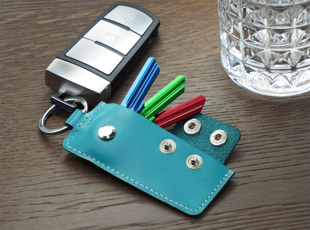 Logo trade business gifts image of: Keyring 1276131