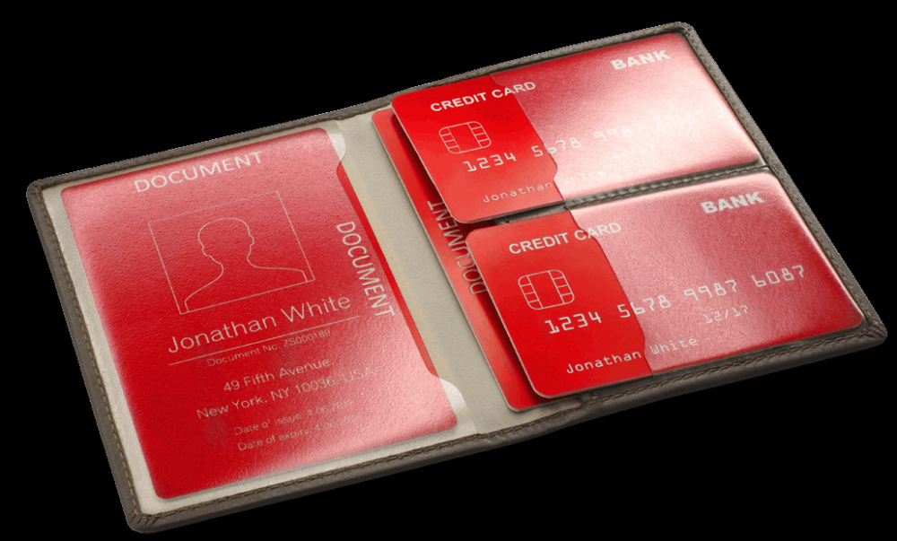 Logo trade promotional giveaways picture of: RFID document wallet 611131