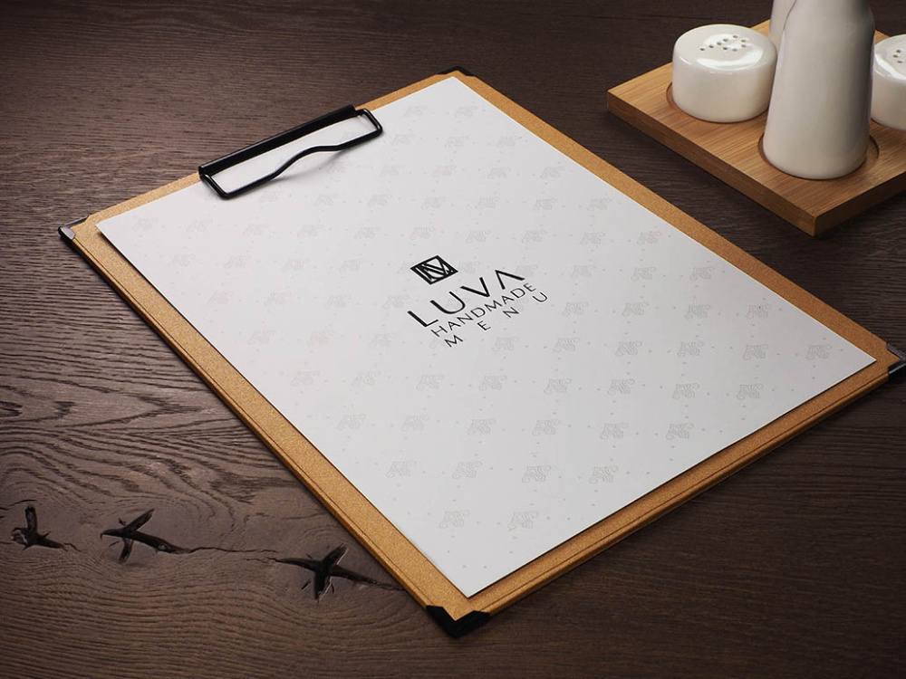 Logo trade business gift photo of: Clipboard menu 1028280