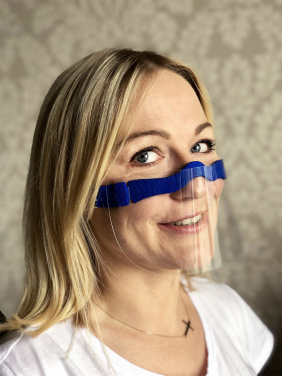 Logo trade promotional merchandise photo of: HESTIA clear face shield-mask for mouth and nose 1452162