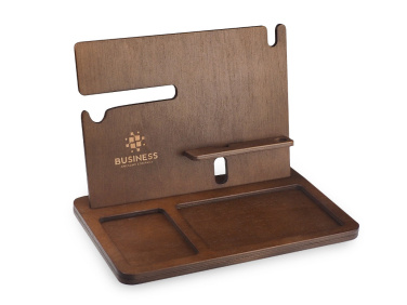 Logo trade promotional merchandise image of: Wooden organiser 2016121