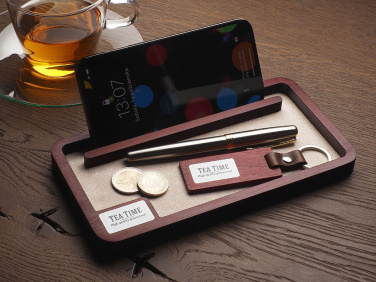 Logo trade promotional giveaways picture of: Wooden desk organiser 1818121