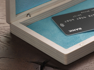 Logo trade promotional giveaways image of: Wooden bill box 1816121