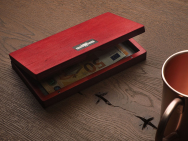 Logo trade promotional products image of: Wooden bill box 1816121
