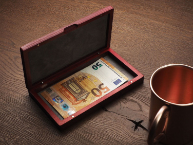 Logo trade promotional giveaways picture of: Wooden bill box 1816121