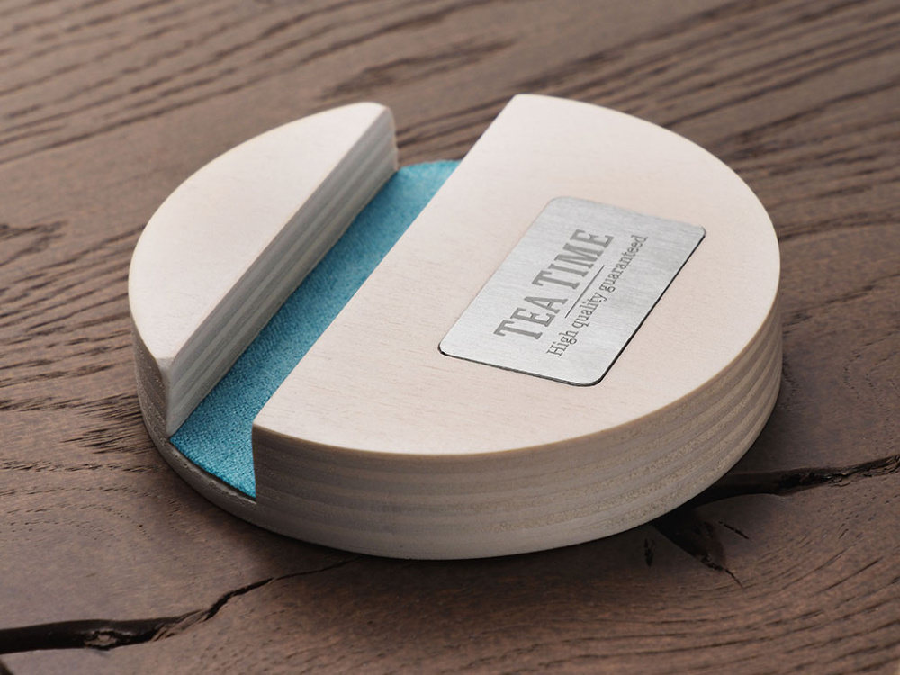 Logo trade promotional merchandise image of: Wooden telephone stand 1833121