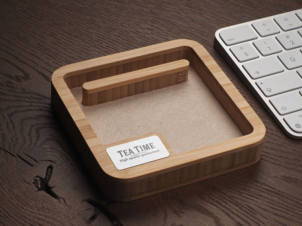 Logo trade promotional giveaways picture of: Wooden desk organiser 1846292