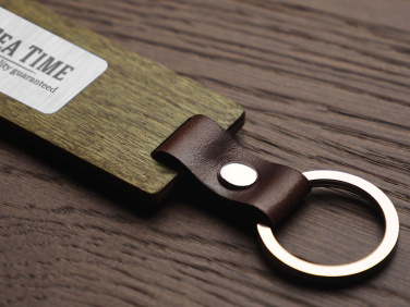 Logo trade promotional items picture of: Wooden keyring 1853121