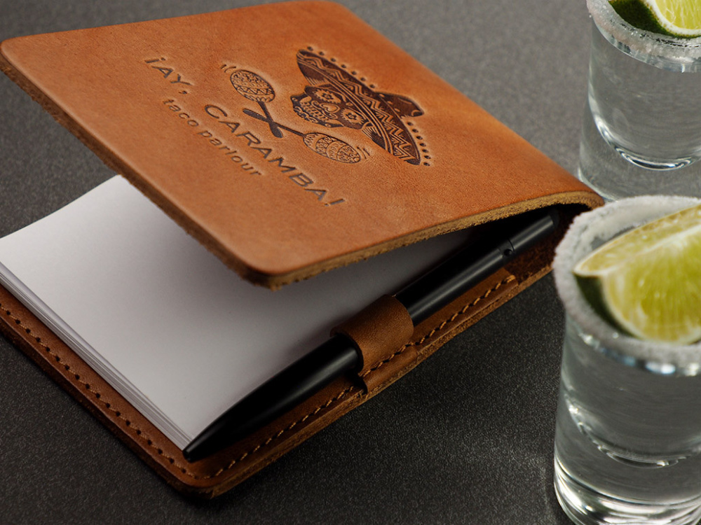 Logo trade business gifts image of: Waiter notepad 1202141