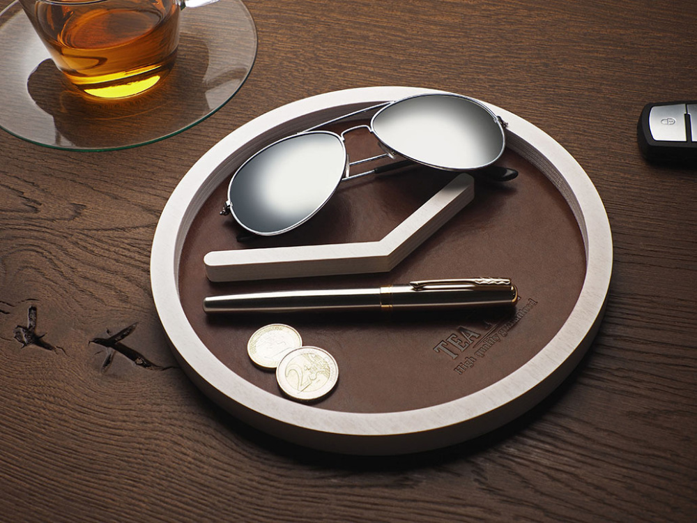 Logotrade promotional item image of: Wooden desk organiser 1851121