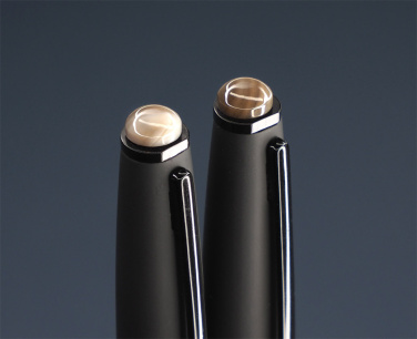 Logotrade corporate gift picture of: Striped Flint Pen set 1284036