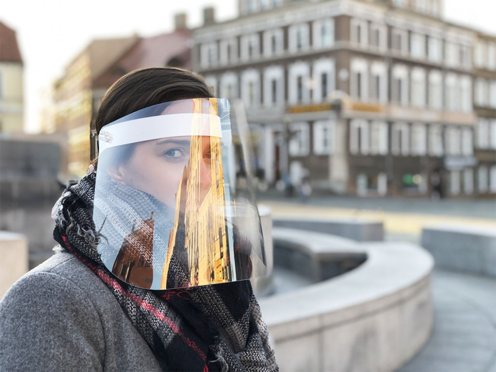 Logo trade promotional merchandise image of: TEMIDA tilting face shield 1424162