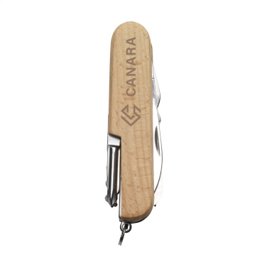 Logo trade promotional products image of: Beechwood Pocket knife