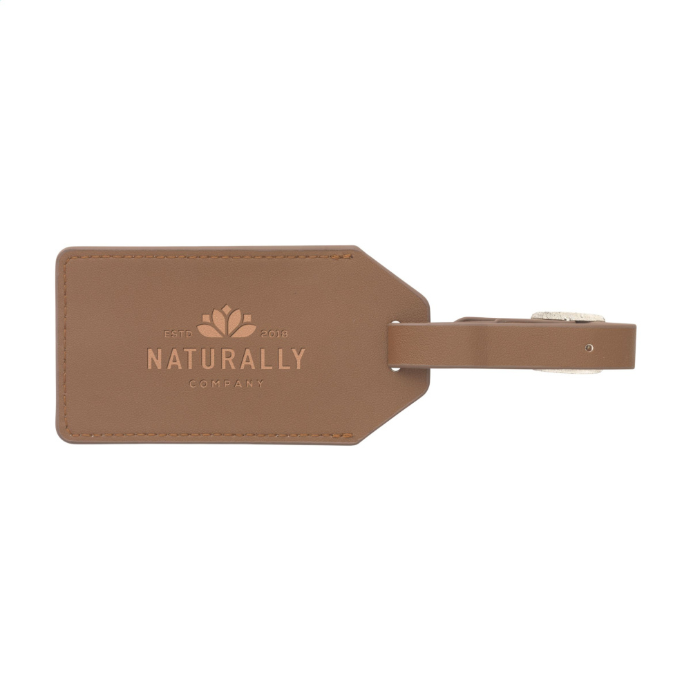 Logo trade promotional merchandise picture of: Vegan Pineapple Leather Luggage Tag